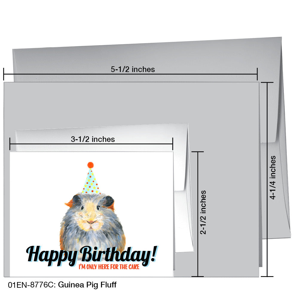 Guinea Pig Fluff, Greeting Card (8776C), Enclosure, www.printedcanvas.com