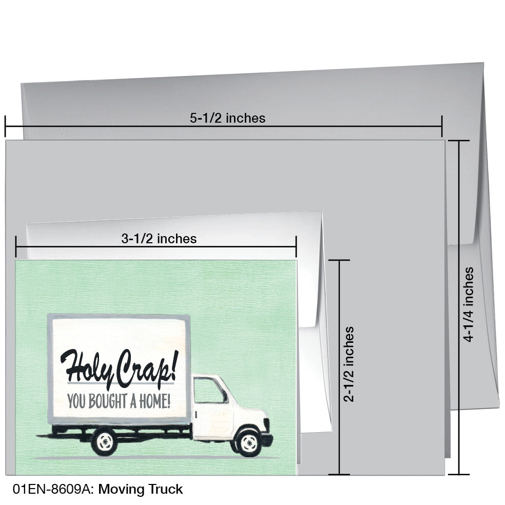 Moving Truck, Greeting Card (8609A), Enclosure Card, www.printedcanvas.com