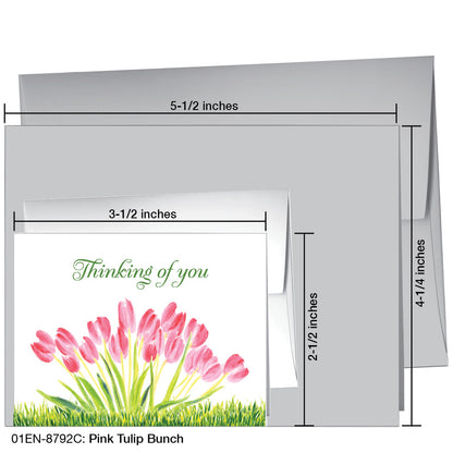 Pink Tulip Bunch, Greeting Card (8792C), Enclosure, printedcanvas.com