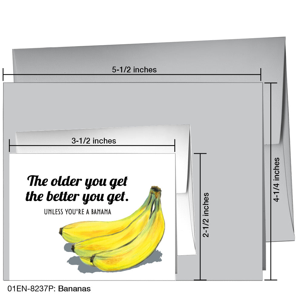 Bananas, Greeting Card (8237P), Enclosure, printedcanvas.com