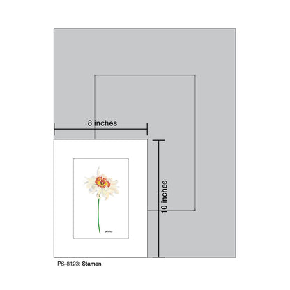 Stamen, Print (#8123C), Print Matted, www.printedcanvas.com