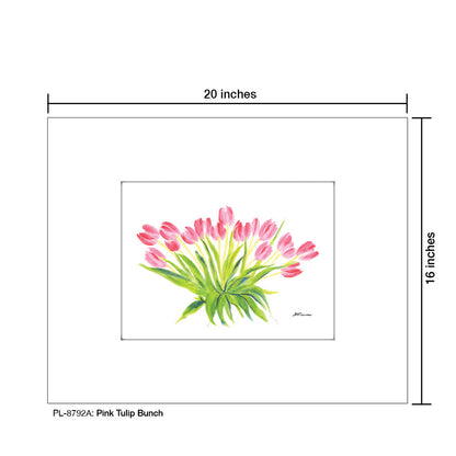 Pink Tulip Bunch, Print (#8792A) - Printed Canvas