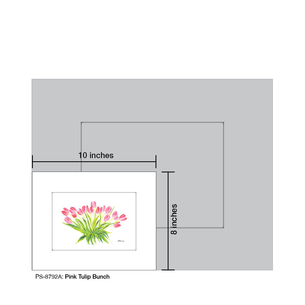 Pink Tulip Bunch, Print (#8792A) - Printed Canvas