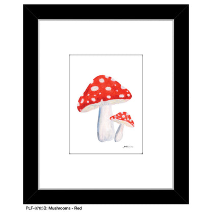 Mushrooms - Red, Print (#8785B), Print Matted, www.printedcanvas.com