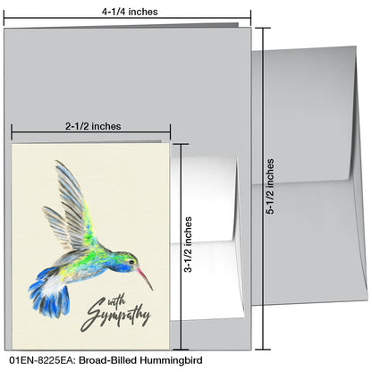 Broad-Billed Hummingbird, Greeting Card (8225EA), Enclosure Card, printedcanvas.com