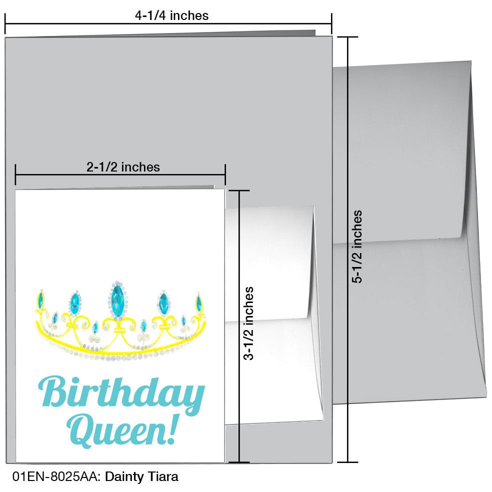 Dainty Tiara, Greeting Card (8025AA), Enclosure, www.printedcanvas.com