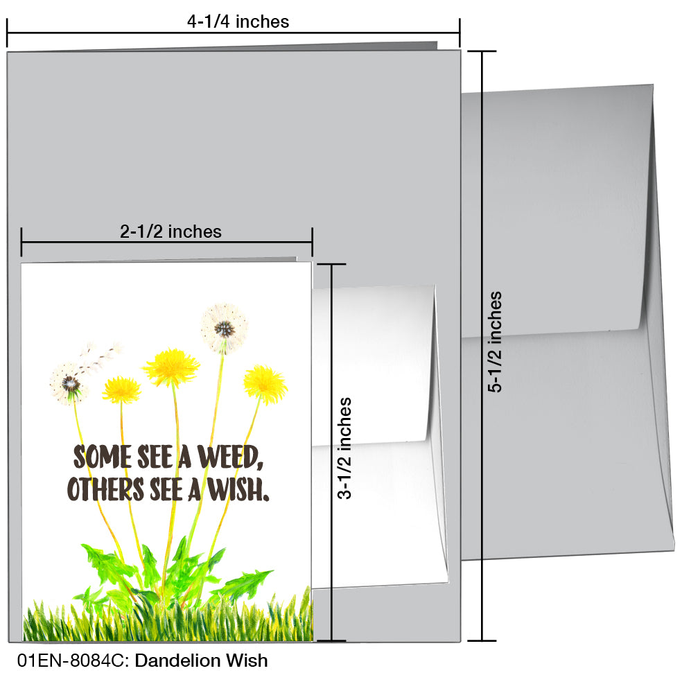 Dandelion Wish, Greeting Card (8084C), Enclosure, printedcanvas.com