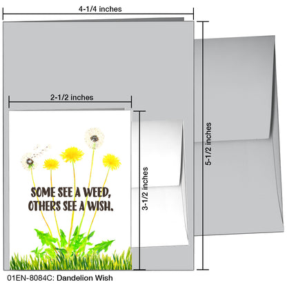 Dandelion Wish, Greeting Card (8084C), Enclosure, printedcanvas.com