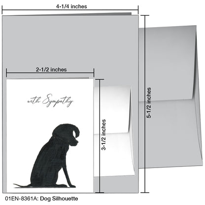 Dog Silhouette, Greeting Card (8361A), Enclosure Card, www.printedcanvas.com