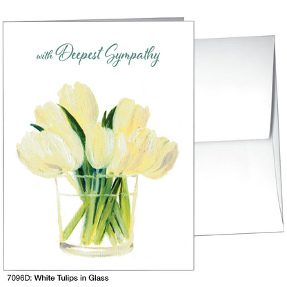 White Tulips in Glass, Greeting Card (7096D), A2, printedcanvas.com
