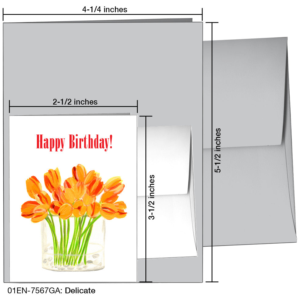 Delicate, Greeting Card (7567GA), Enclosure, www.printedcanvas.com