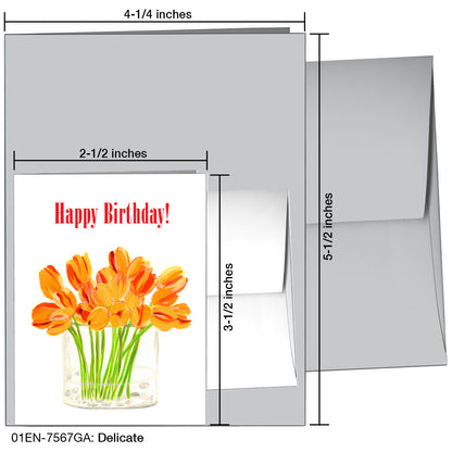 Delicate, Greeting Card (7567GA), Enclosure, www.printedcanvas.com
