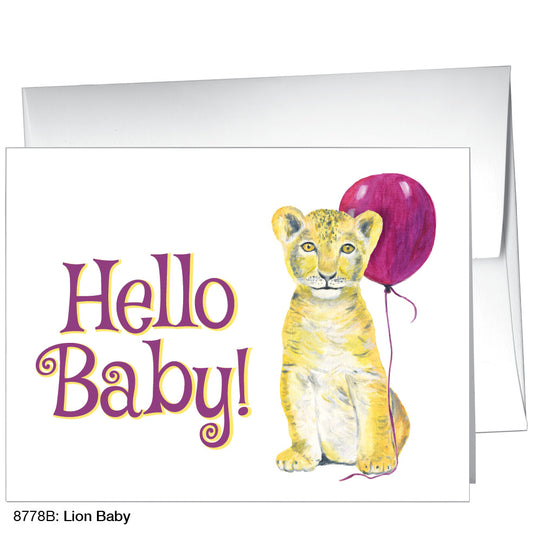 Lion Baby, Greeting Card (8778B), A2, printedcanvas.com