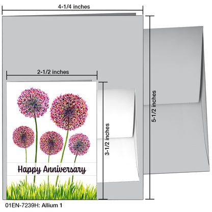 Allium 1, Greeting Card (7239H), Enclosure Card, www.printedcanvas.com