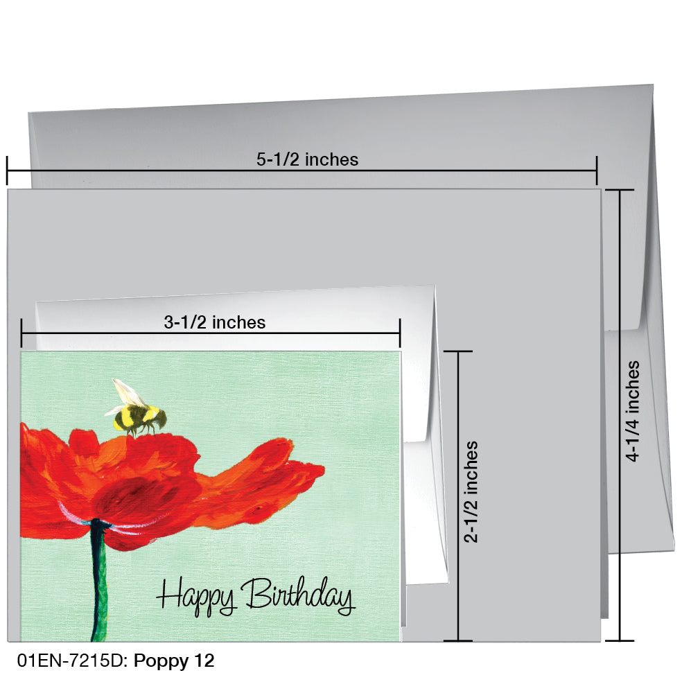 Poppy 12, Greeting Card (7215D), Enclosure, printedcanvas.com