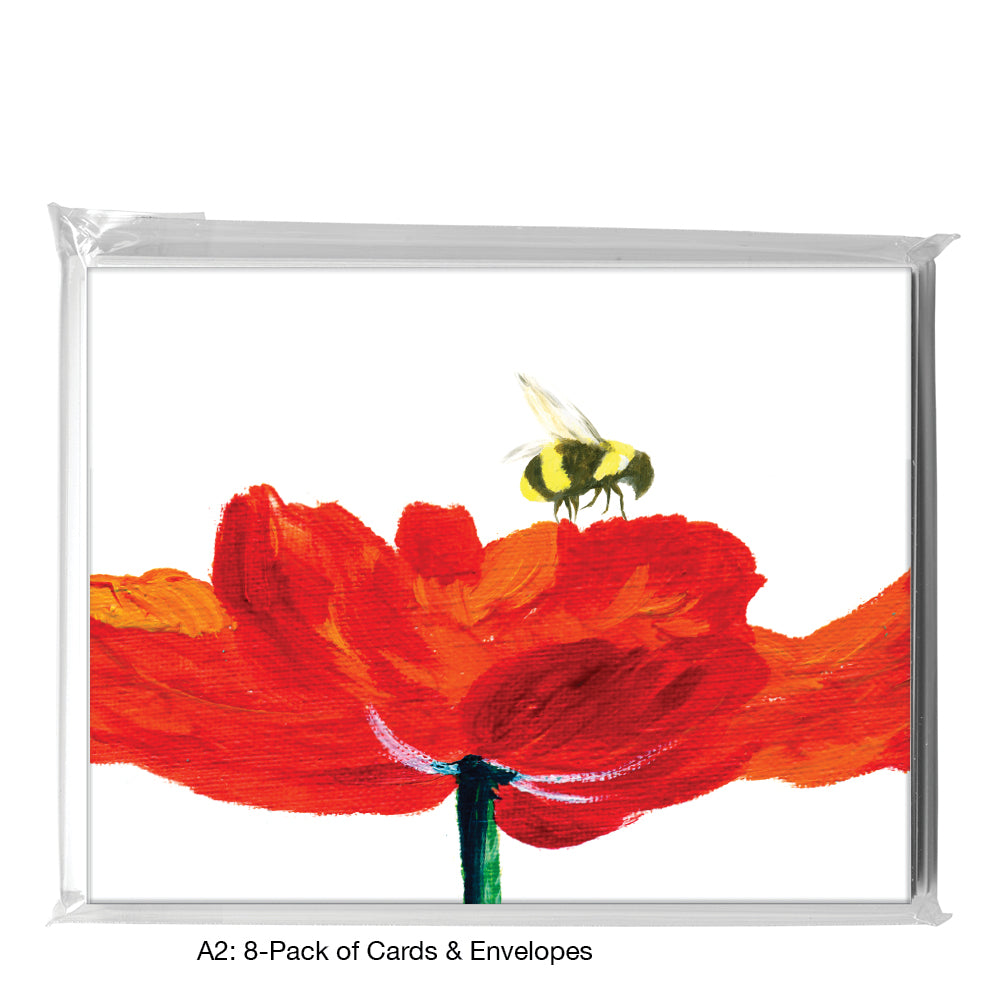Poppy 12, Greeting Card (7215F), A2 Card 8-Pack, www.printedcanvas.com
