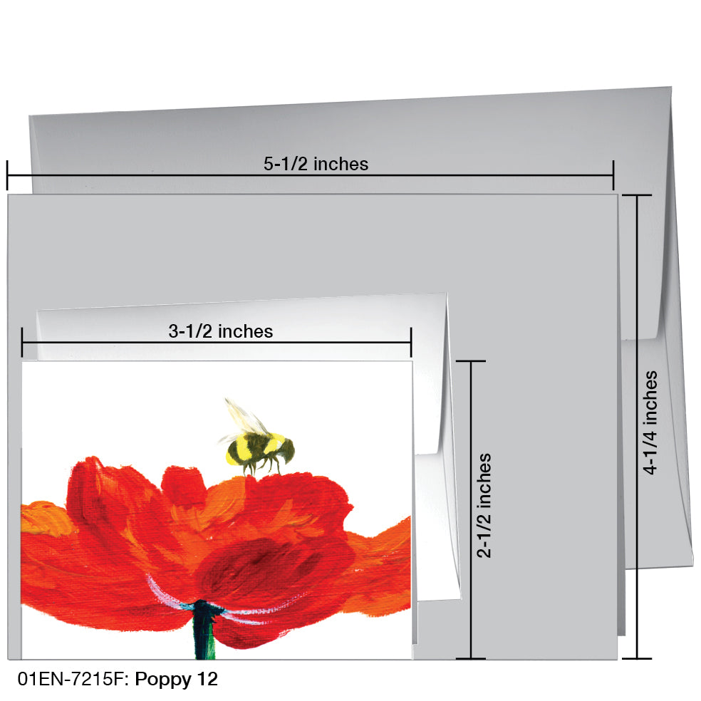 Poppy 12, Greeting Card (7215F), Enclosure Card, www.printedcanvas.com