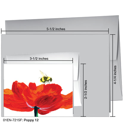 Poppy 12, Greeting Card (7215F), Enclosure Card, www.printedcanvas.com
