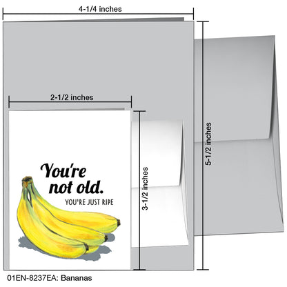 Bananas, Greeting Card (8237EA), Enclosure Card, www.printedcanvas.com