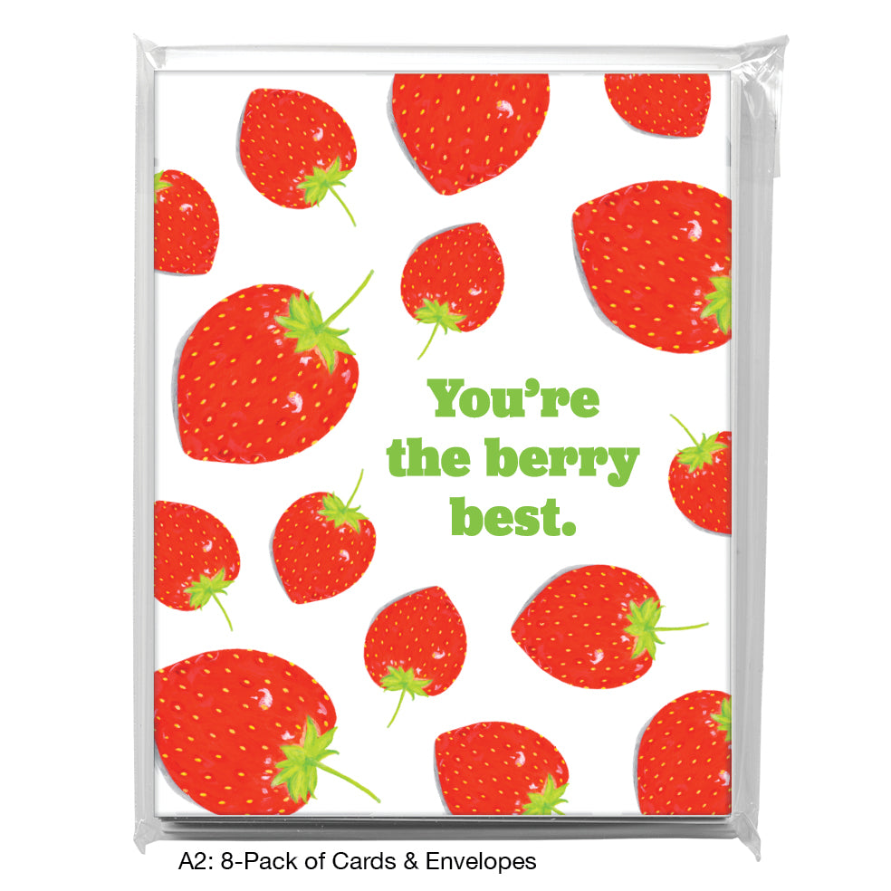 Strawberry, Greeting Card (8630K), A2 8-Pack, printedcanvas.com