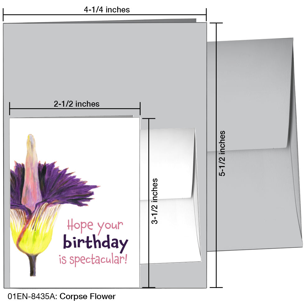 Corpse Flower, Greeting Card (8435A), Enclosure, printedcanvas.com