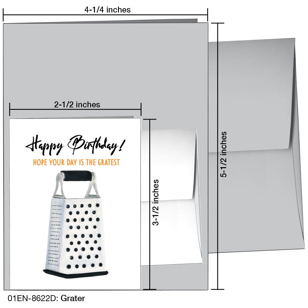 Grater, Greeting Card (8622D), Enclosure Card, printedcanvas.com