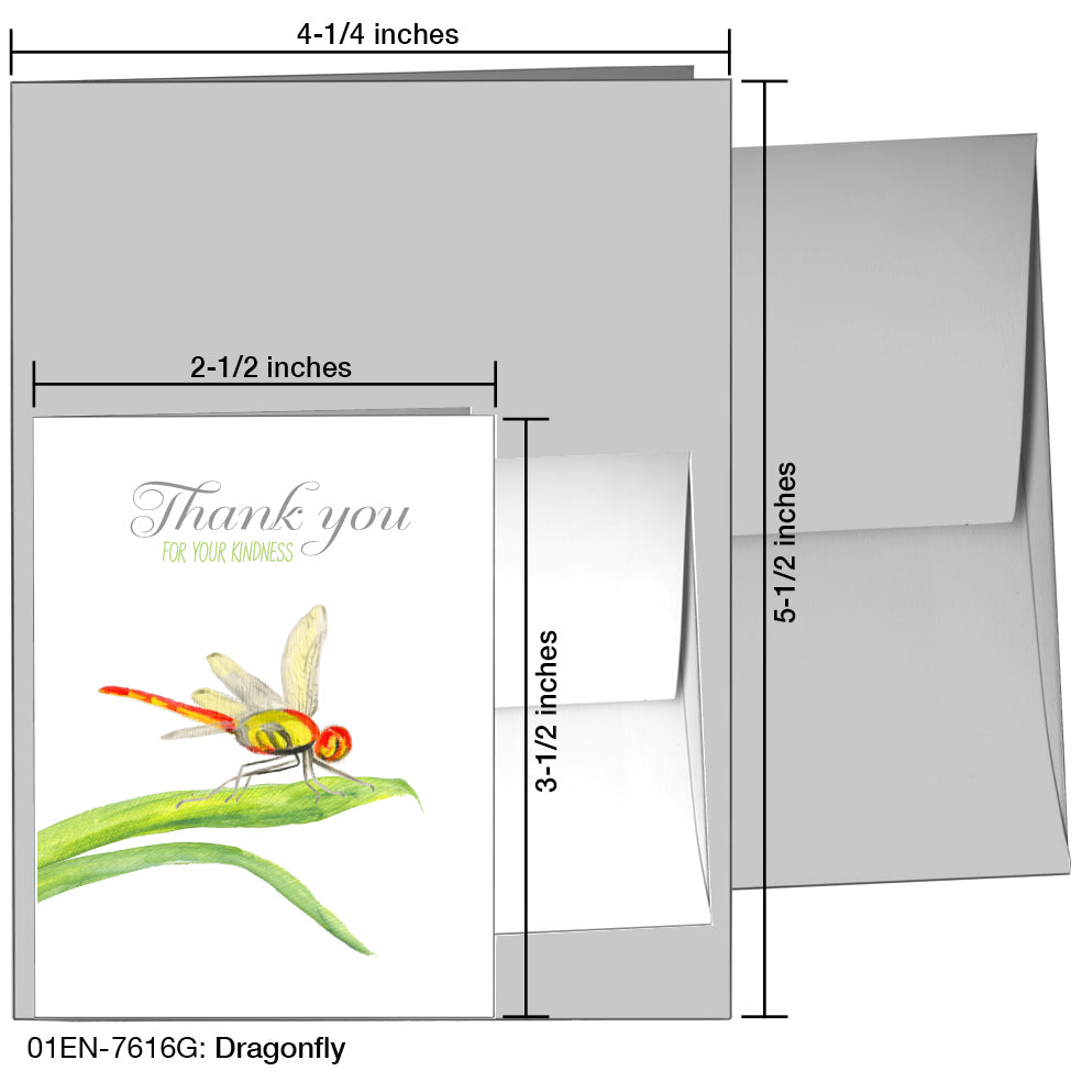 Dragonfly, Greeting Card (7616G), Enclosure, printedcanvas.com