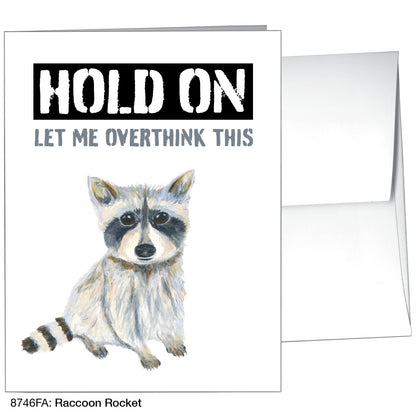 Raccoon Rocket, Greeting Card (8746FA), A2, printedcanvas.com