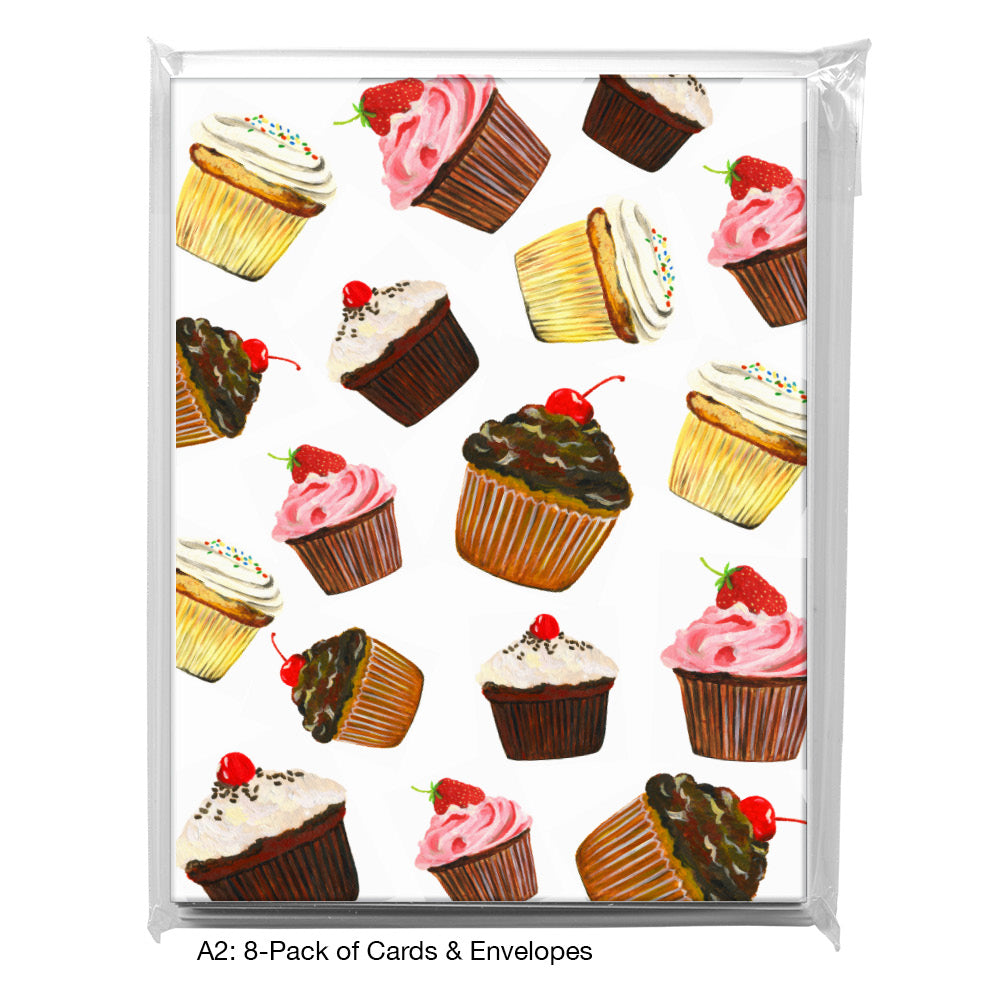 Cupcake Collection, Greeting Card (7904C), A2 8-Pack, printedcanvas.com