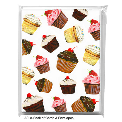 Cupcake Collection, Greeting Card (7904C), A2 8-Pack, printedcanvas.com