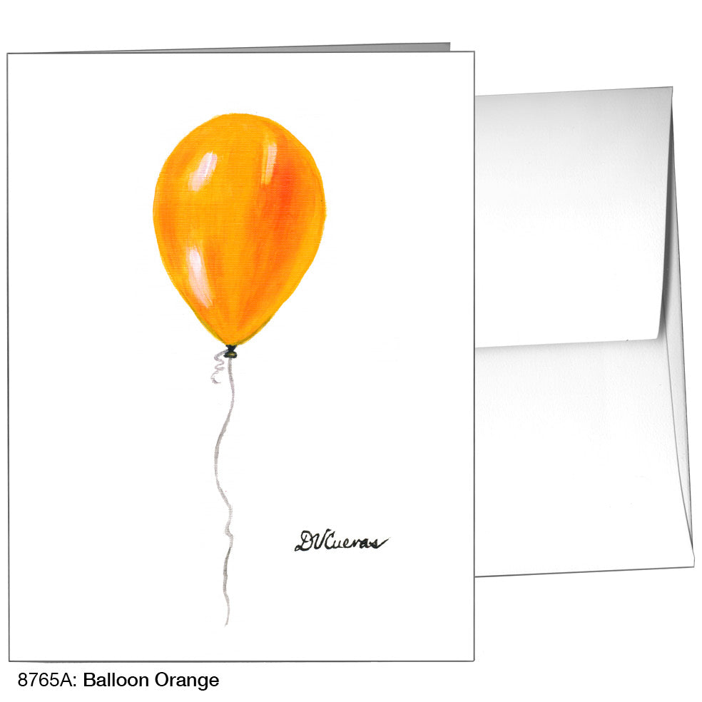 Balloon  Orange, Greeting Card (8765A), A2, printedcanvas.com