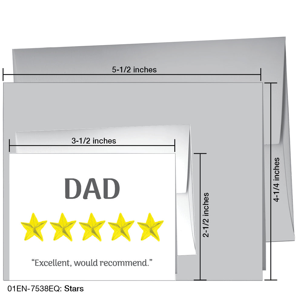 Stars, Greeting Card (7538EQ), Enclosure Card, www.printedcanvas.com