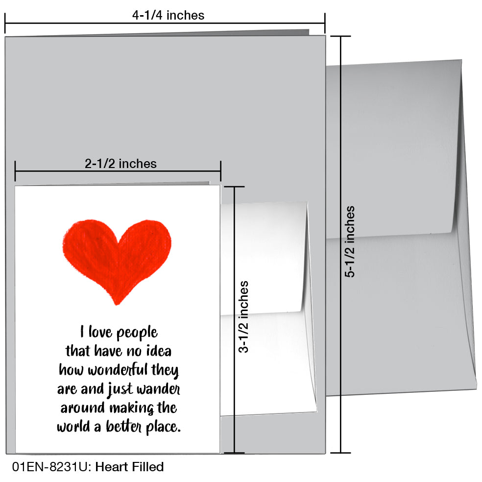 Heart Filled, Greeting Card (8231U), Enclosure, printedcanvas.com