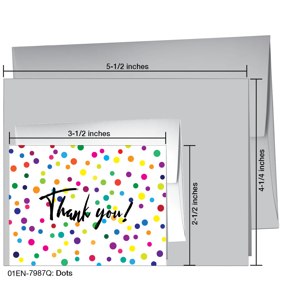 Dots, Greeting Card (7987Q), Enclosure Card, www.printedcanvas.com