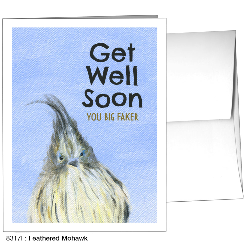 Feather Mohawk, Greeting Card (8317F), A2 Card Front, www.printedcanvas.com