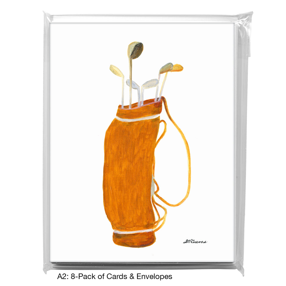 Golf Bag, Greeting Card (8794A), A2 8-Pack, printedcanvas.com