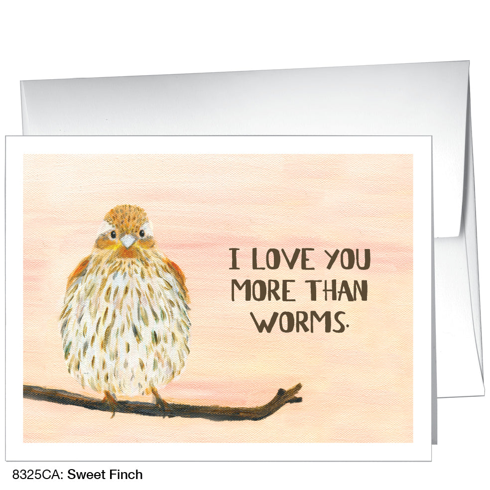 Sweet Finch, Greeting Card (8325CA), A2, printedcanvas.com