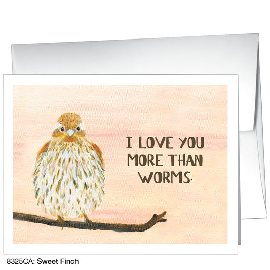 Sweet Finch, Greeting Card (8325CA), A2, printedcanvas.com