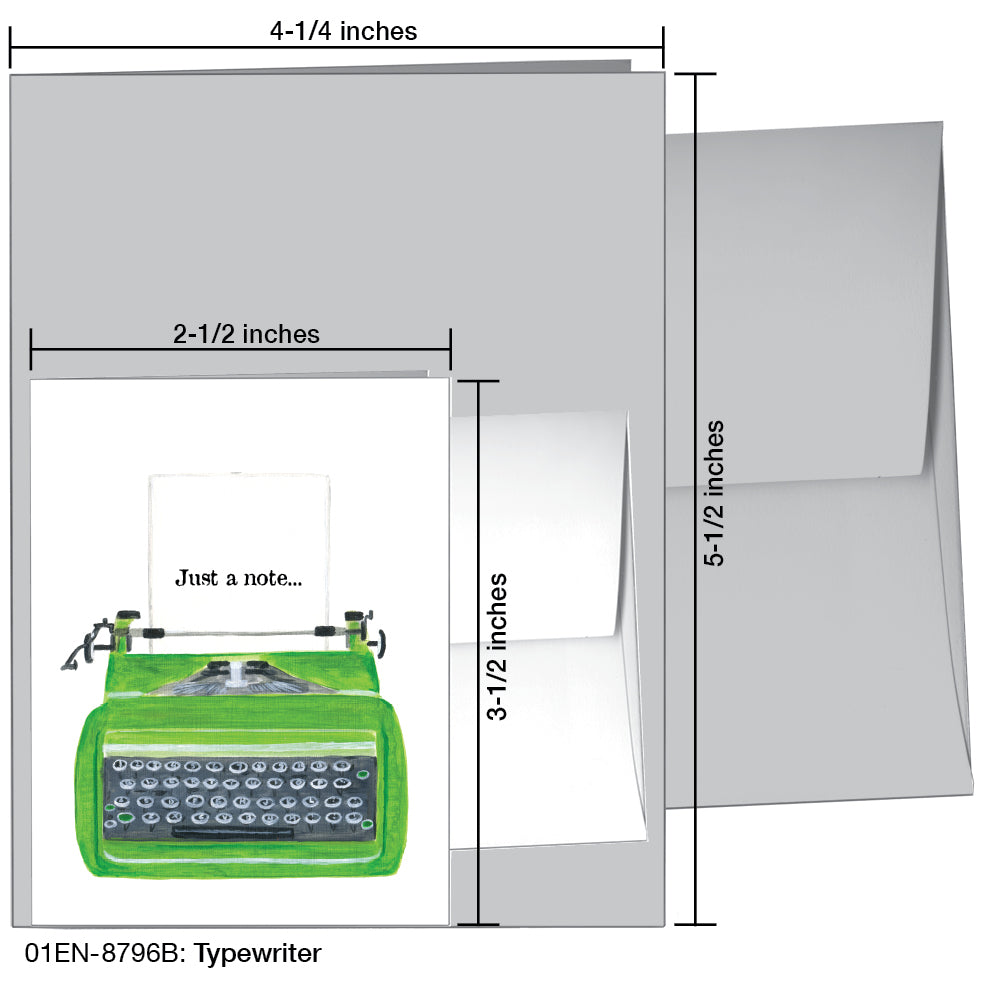 Typewriter, Greeting Card (8796B), Enclosure, printedcanvas.com
