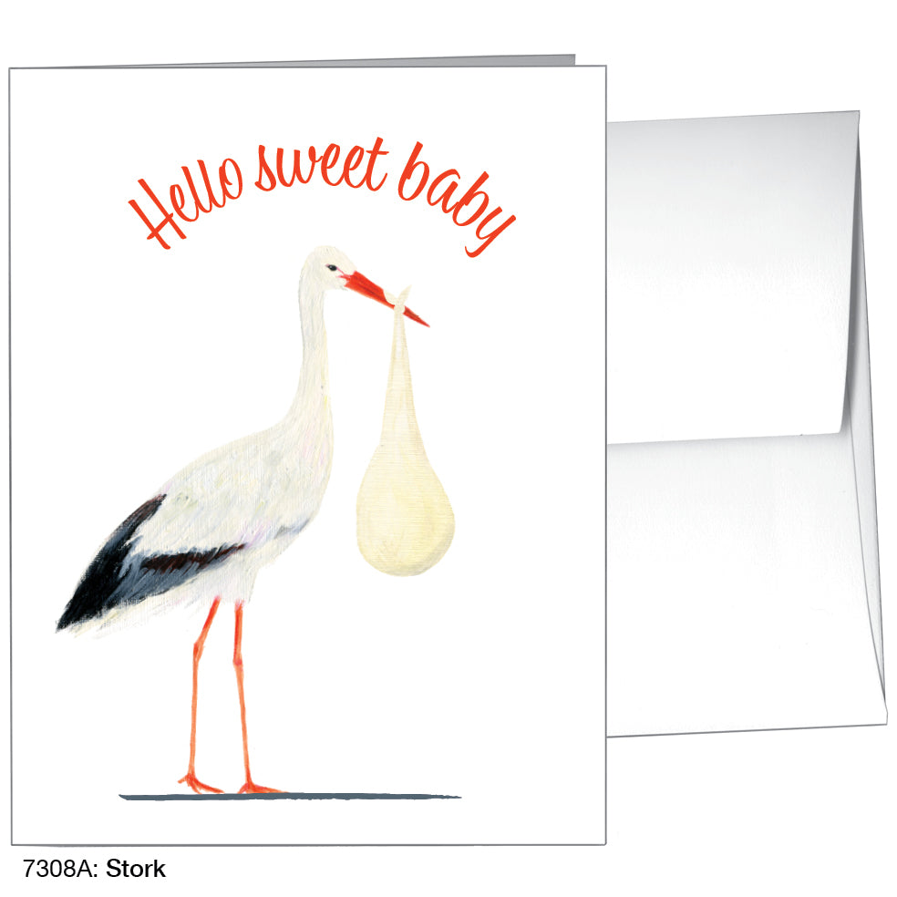 Stork, Greeting Card (7308A), A2, printedcanvas.com