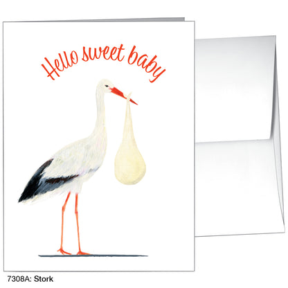 Stork, Greeting Card (7308A), A2, printedcanvas.com