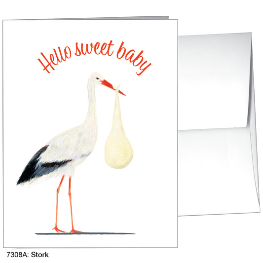 Stork, Greeting Card (7308A), A2, printedcanvas.com