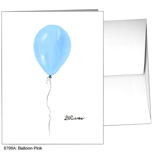 Balloon  Blue, Greeting Card (8798A), A2, printedcanvas.com