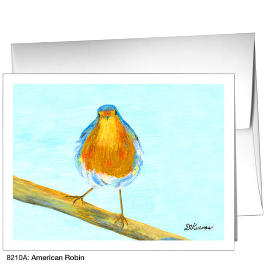 American Robin, Greeting Card (8210A), A2, printedcanvas.com