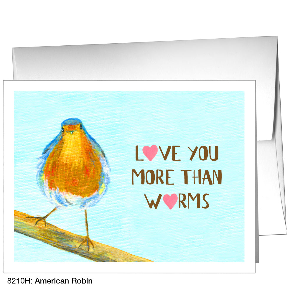 American Robin, Greeting Card (8210H), A2 Card Front, www.printedcanvas.com
