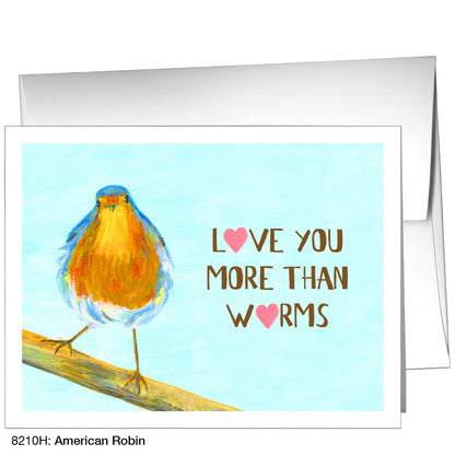American Robin, Greeting Card (8210H), A2 Card Front, www.printedcanvas.com