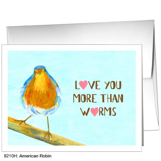 American Robin, Greeting Card (8210H), A2, printedcanvas.com