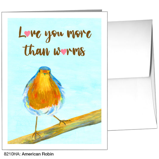 American Robin, Greeting Card (8210HA), A2, printedcanvas.com