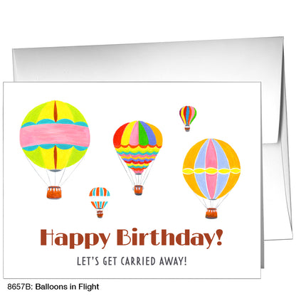 Balloons in Flight, Greeting Card (8657B), A2 Card Front, www.printedcanvas.com