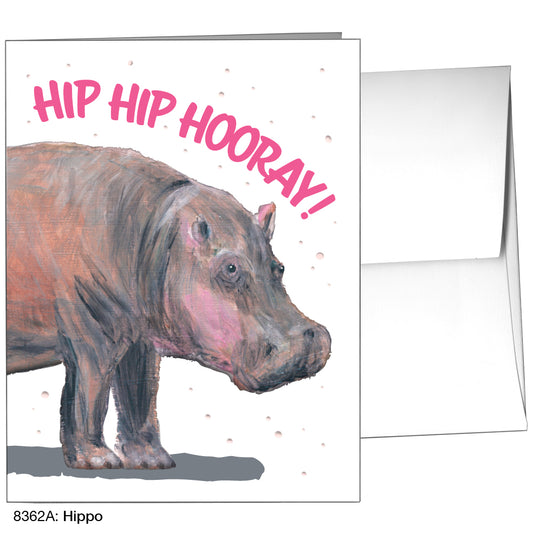 Hippo, Greeting Card (8362A), A2 Card, printedcanvas.com